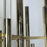 Sciolari 15 lights slight gilded chrome and perspex Chandelier model Ice, Italy 60s