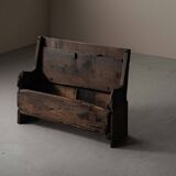 Alpine larch wood storage bench, Folk Art, Piedmont, 19th century