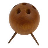 Chandelier Carl Aubock Ball Tripod in Walnut, Austria 1950s