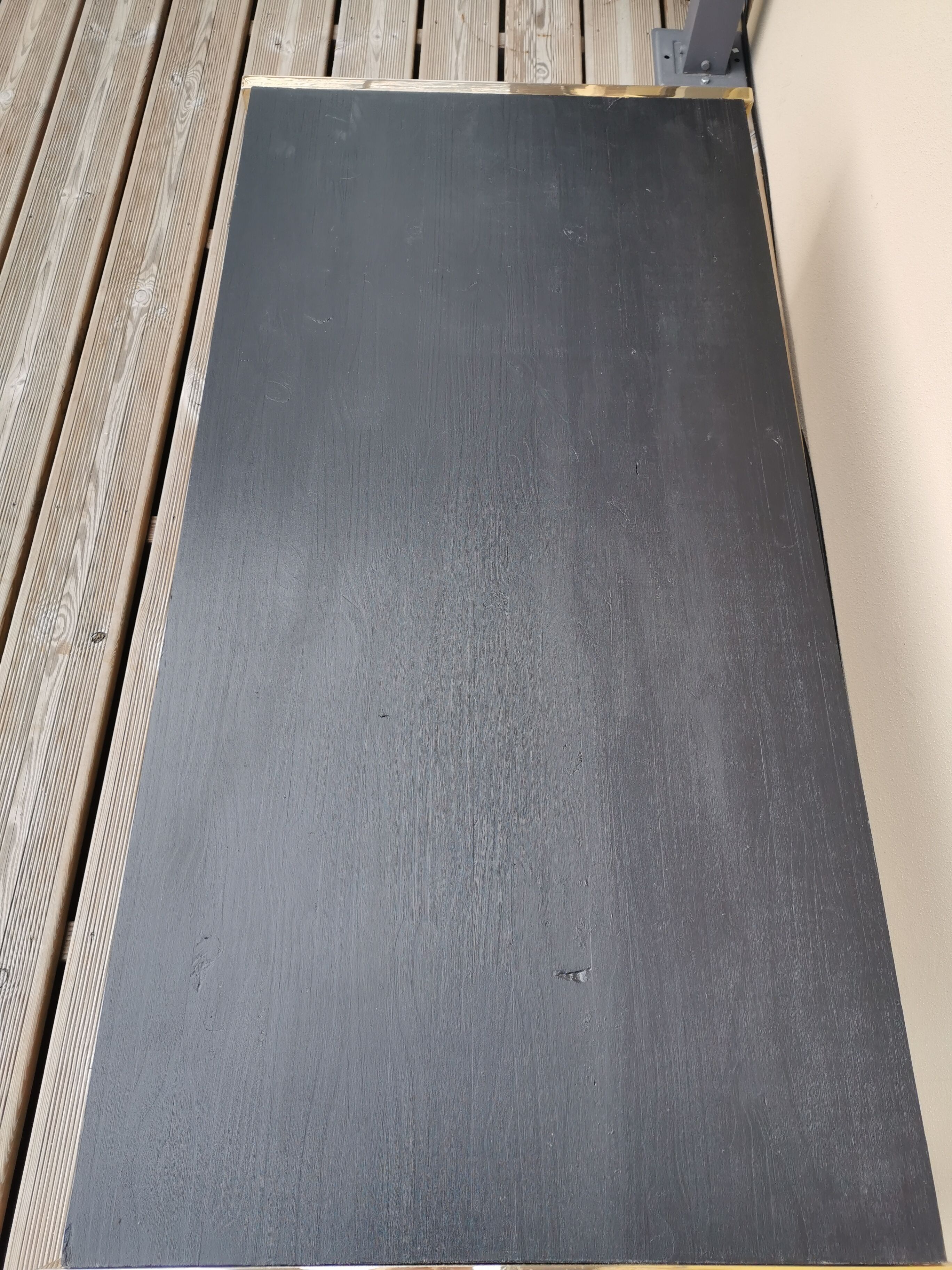 Metal and wood coffee table