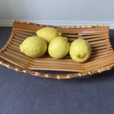 70s bamboo fruit basket