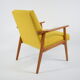 Vintage armchair "snieżnik", fully restored, yellow, 1960s