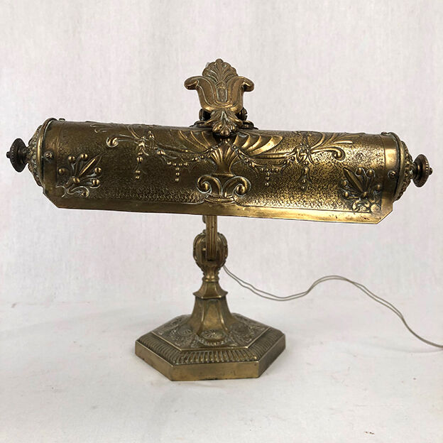 Articulated desk lamp, bronze and brass circa 1900