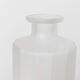 Vintage milky glass vase with yellow base, twelve-faced silhouette, Italian Bormioli, 1980s