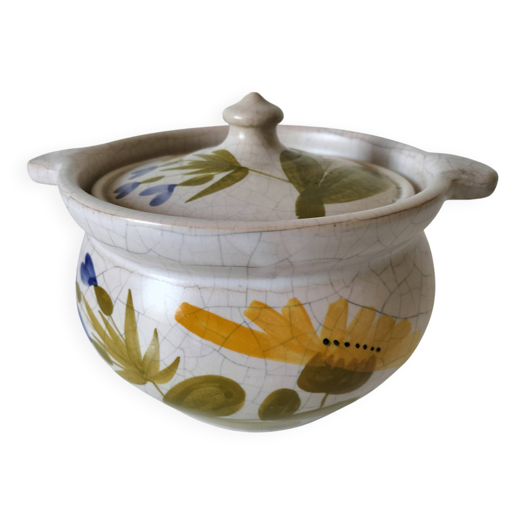 Covered pot Poteries du Marais - Rare country decor