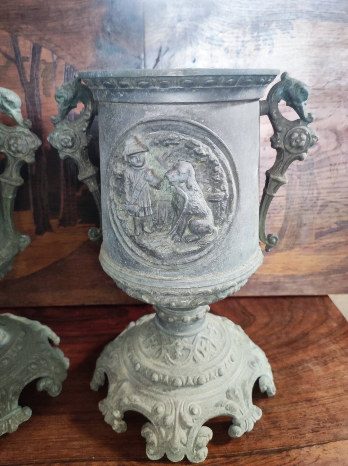 Decorative metal vase