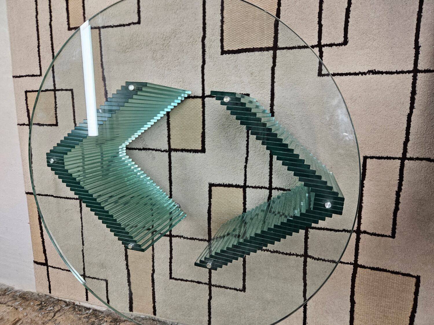 Italian glass coffee table 1970s