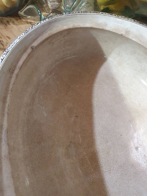 Ancienne soupière anglaise sur piédouche – Modèle “Clovis” – Fin XIXe