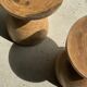 Solid wood side table (monoxyl) organic shape natural color