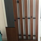 Vintage wardrobe wears mirror coats and Scandinavian design closet