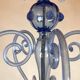 Five-Arm Murano Glass Chandelier With Scrollwork, 20th Century