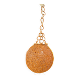 Orange rattan pendant light