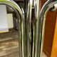 Chromed metal coat rack with vintage marble base, 1970