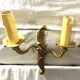 Pair of 2-light bronze sconces St Louis XV