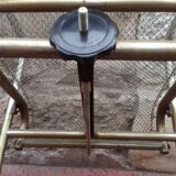 Vintage armchair in mesh and chrome steel from the 40s France