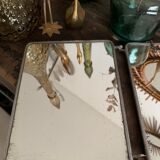 Vintage triptych barber mirror 24x59cm