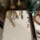 Vintage triptych barber mirror 24x59cm