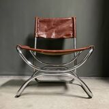 1960's tubular framed armchair