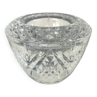 Bougeoir en cristal vintage modèle fontenay de la maison cristal d’arque