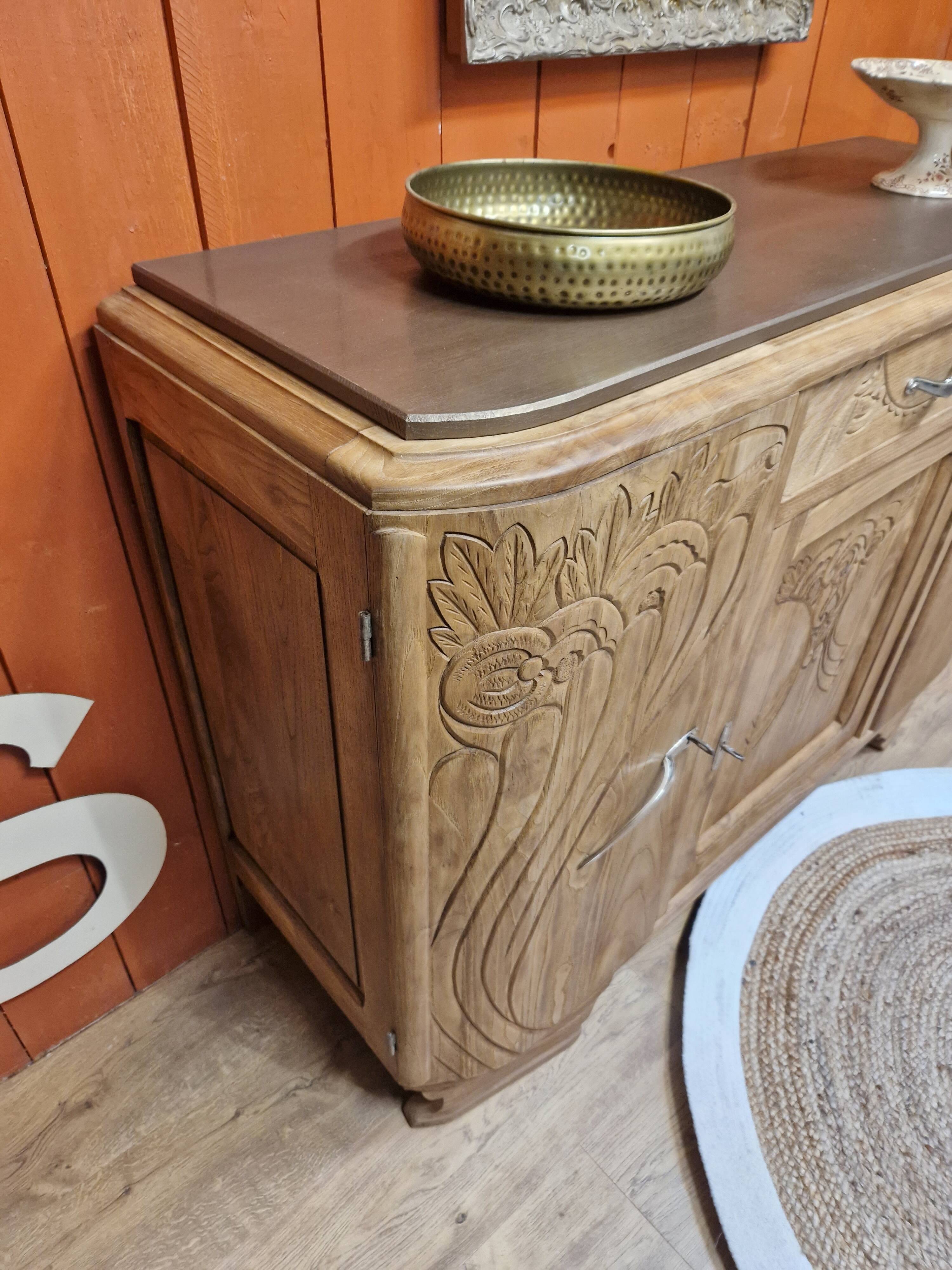 Renovated art deco oak sideboard