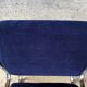 Paire de fauteuils vintage chrome et microfibre bleue circa 70