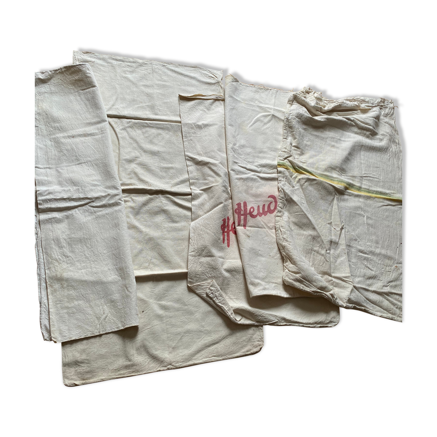 Set of 5 bags of old flour