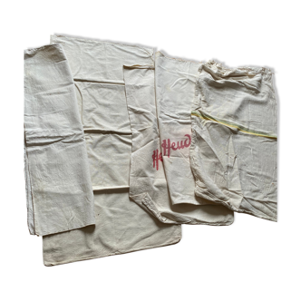 Set of 5 bags of old flour