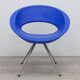 Sesta Smile armchair in Blue imitation leather