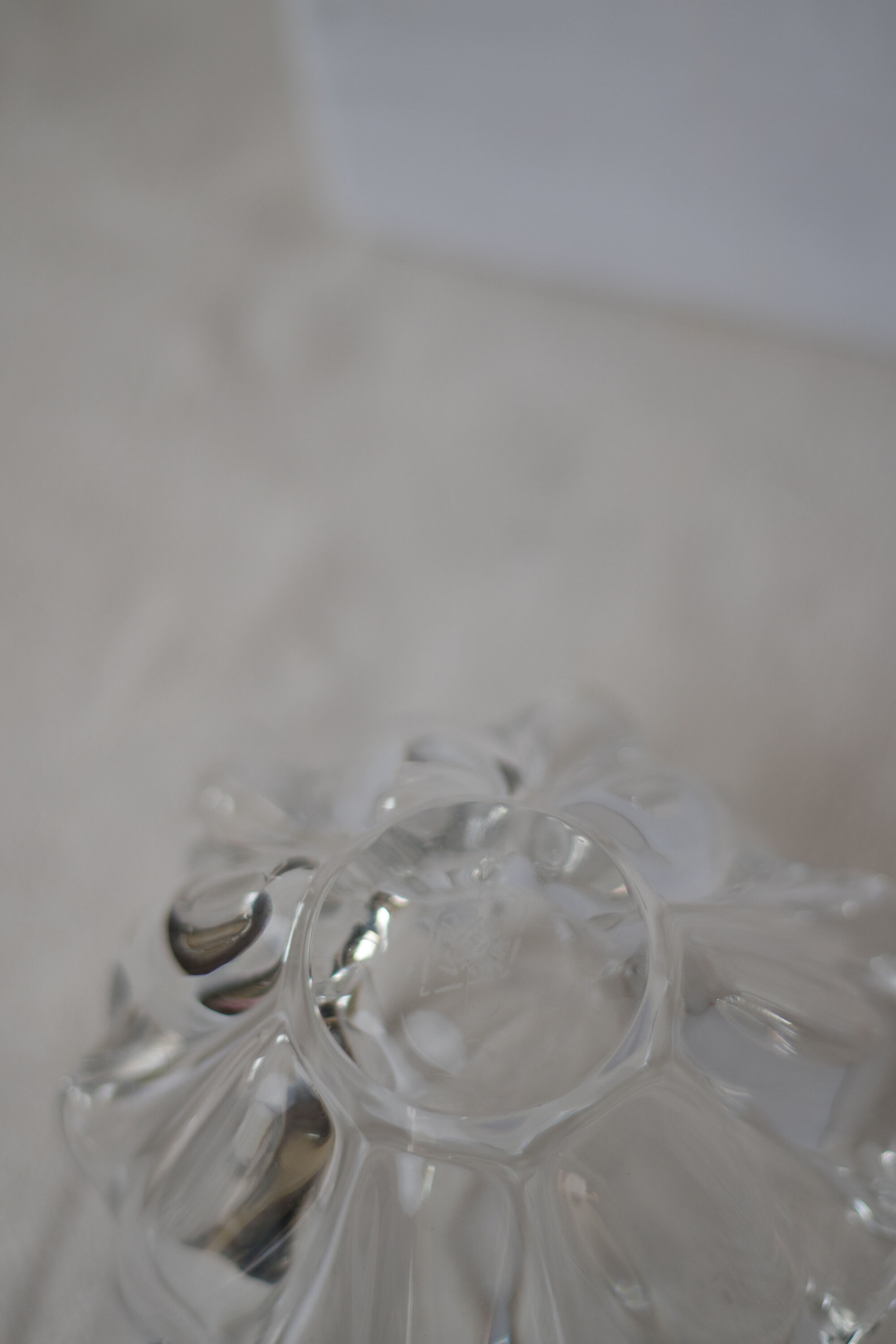 Candlestick in crystal of valves the castle