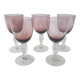 Set of 5 vintage pink wine glasses – 1970s