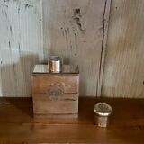 Silver metal perfume bottle