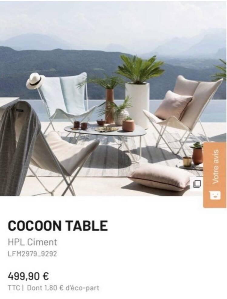 Lafuma Cocoon outdoor table