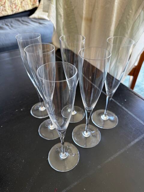 6 flutes à champagne Baccarat