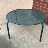 Vintage perforated metal coffee table