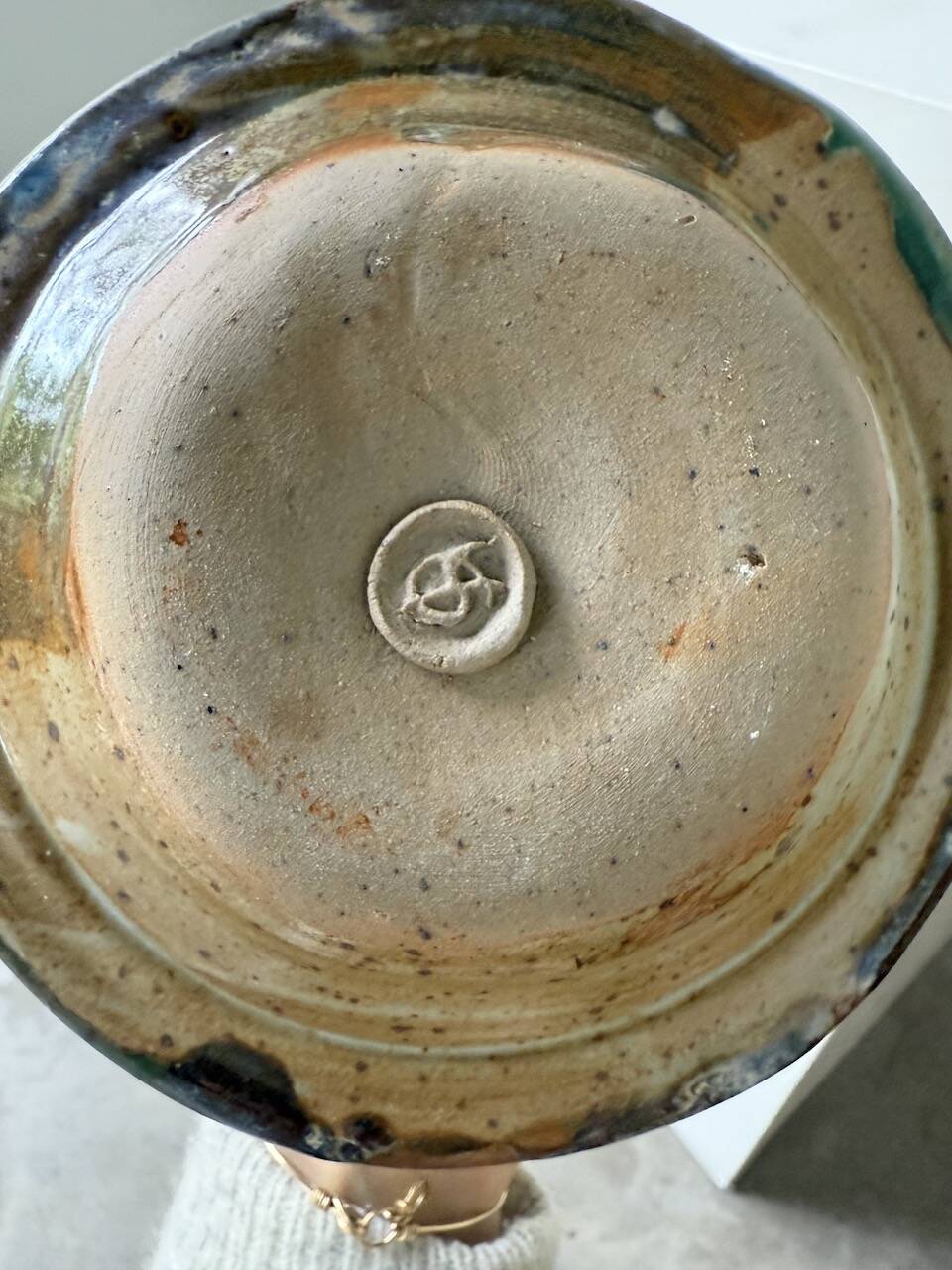 Yvon Gauchot ceramic bowl with handles