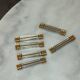 Vintage ribbed silver-plated knife rests Lancel Paris x 6