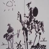 Pablo Picasso: Don Quixote, signed lithograph