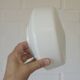 Art Deco Table Lamp | Vintage White Opaline Mushroom Glass | Restored Solid Wood | Fully Rewired | Bauhaus Style