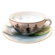 Cup/Saucer, Fine Porcelain, Japanese-Style Decor