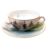 Cup/Saucer, Fine Porcelain, Japanese-Style Decor