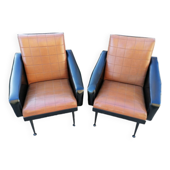 Armchairs. design. imitation leather