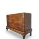 Commode italienne Art déco en ronce de noyer, années 1930