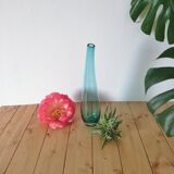 Soliflore turquoise in blown glass