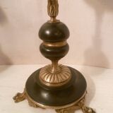 Pair of lion paw candlesticks 19th century napoleon iii in bronze & stone