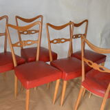 Series of six vintage chairs