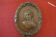 large medallion XVIII/XIX bas relief wood sculpture woman/mary