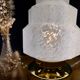 Table lamp vintage globe art deco glass of Clichy white