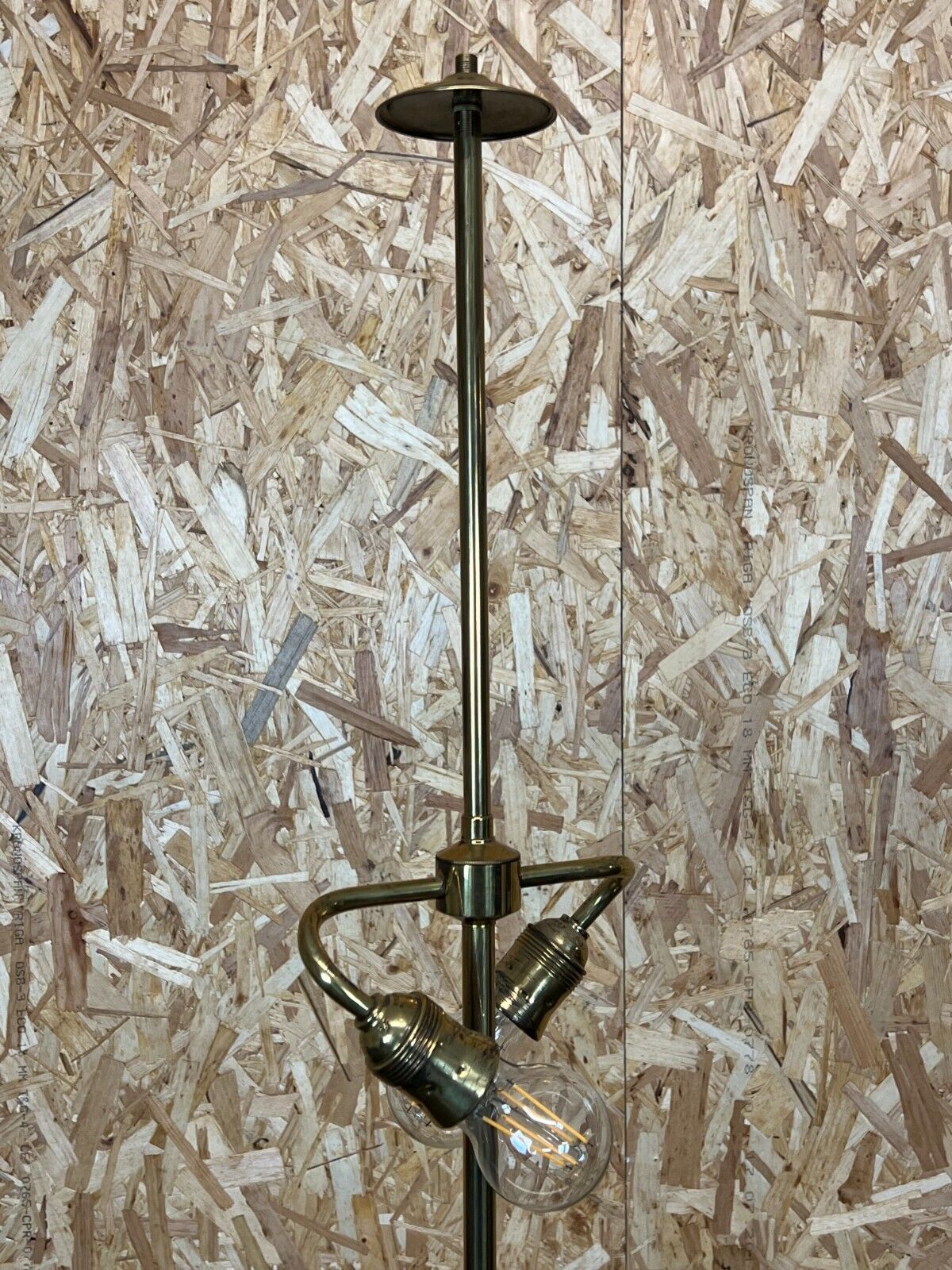 60s 70s floor lamp porcelain KPM brass space age