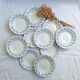 Deep plates in the Amandinoise blue oak leaf design.