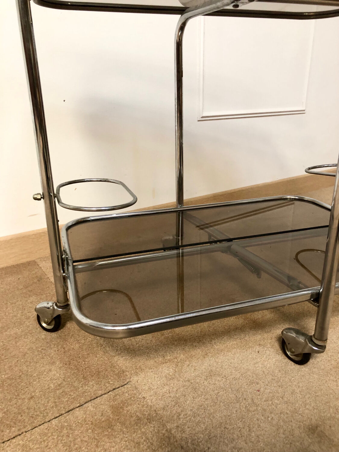 Folding dessert smoked glass